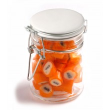 CHRISTMAS ROCK CANDY IN CLIP LOCK JAR 125G